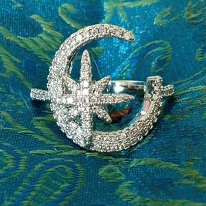 925 sterling silver and white zircon ring